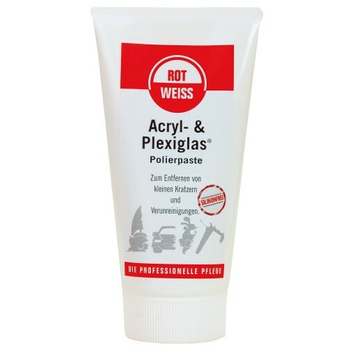 Rotweiss acryl und - und, plexiglas