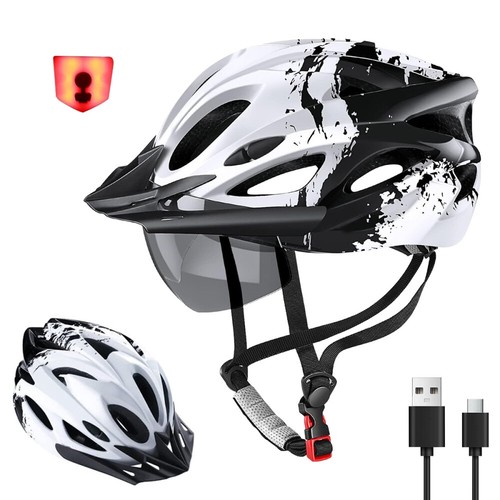 Fahrradhelm mit schutzbrille - mit,